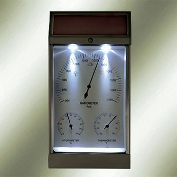 Beleuchtete Solarwetterstation